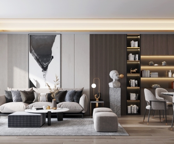 Modern A Living Room-ID:519355184