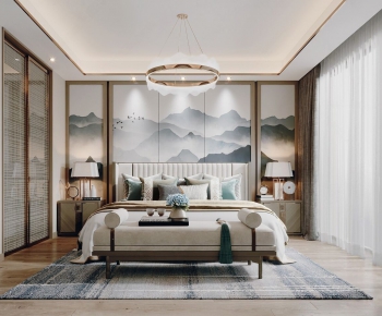 New Chinese Style Bedroom-ID:692161652