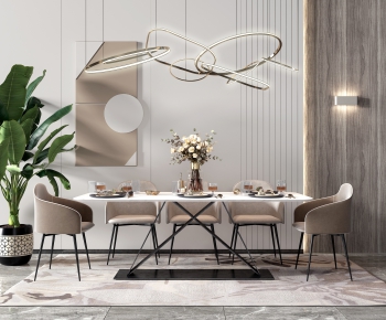 Modern Dining Table And Chairs-ID:136258445