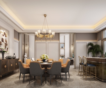 New Chinese Style Dining Room-ID:646117921