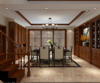 New Chinese Style Dining Room-ID:523850451