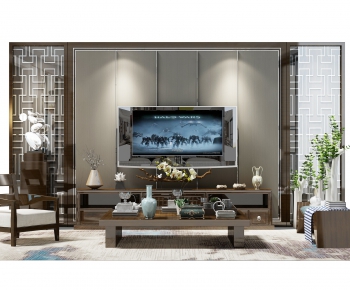 Chinese Style TV Wall-ID:676190955
