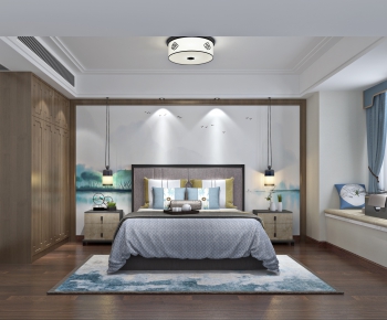 New Chinese Style Bedroom-ID:651546572