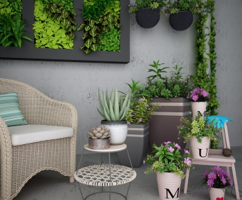 Modern Potted Green Plant-ID:276294521