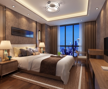 New Chinese Style Bedroom-ID:711694429