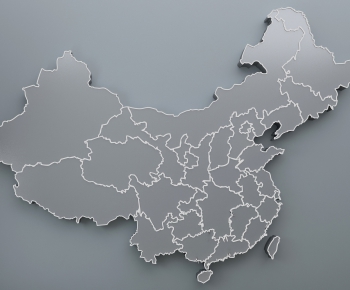 现代中国地图墙饰-ID:923698991