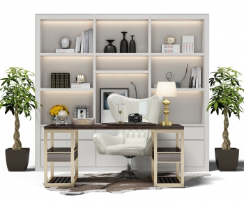 Modern Computer Desk And Chair-ID:476235671