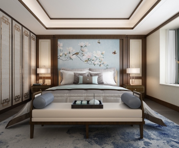 New Chinese Style Bedroom-ID:470800347
