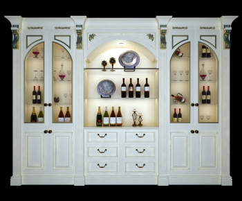 Simple European Style Wine Cabinet-ID:581489423