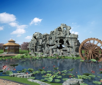 New Chinese Style Garden Landscape-ID:700860433