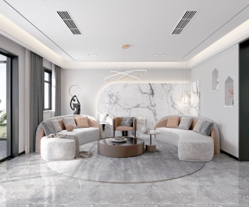 Modern A Living Room-ID:745841124