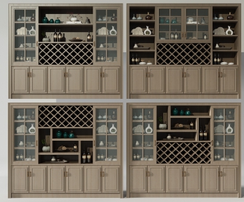 New Chinese Style Wine Cabinet-ID:302409196