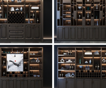 New Chinese Style Wine Cabinet-ID:280244816