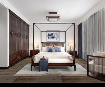 New Chinese Style Bedroom-ID:543695521