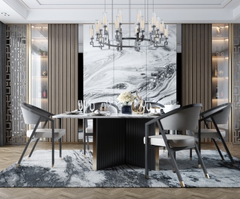 New Chinese Style Dining Room-ID:979280884