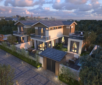 New Chinese Style Villa Appearance-ID:782560358