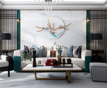 New Chinese Style Sofa Combination-ID:479252187