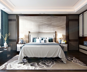 New Chinese Style Bedroom-ID:250224141