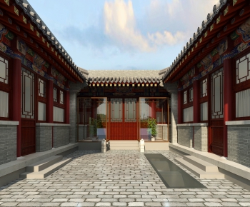 Chinese Style Building Appearance-ID:237949216
