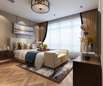 New Chinese Style Bedroom-ID:653538547