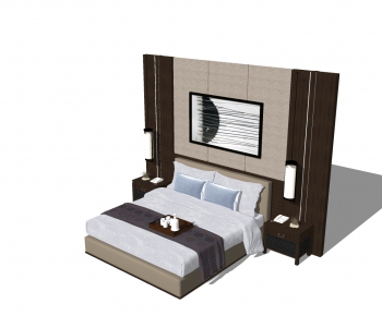 New Chinese Style Double Bed-ID:835698279