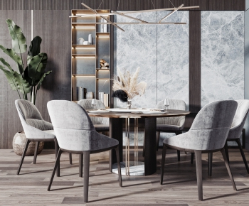 New Chinese Style Dining Table And Chairs-ID:366189319