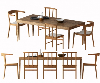 New Chinese Style Dining Table And Chairs-ID:442671785