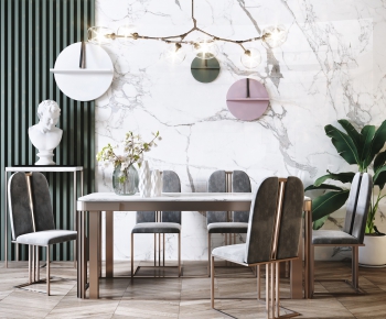 Nordic Style Dining Table And Chairs-ID:126567253