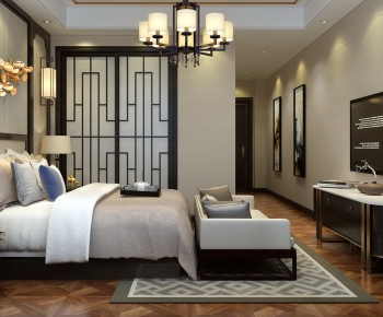 New Chinese Style Bedroom-ID:623558484