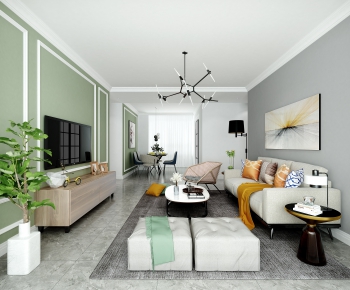 Nordic Style A Living Room-ID:253996599