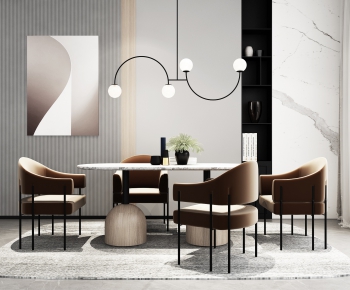Modern Dining Table And Chairs-ID:364534932