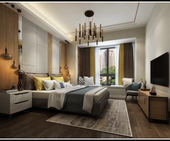 New Chinese Style Bedroom-ID:818228537