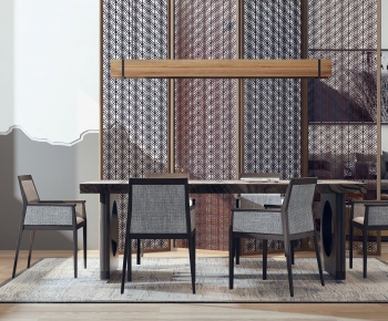 New Chinese Style Dining Table And Chairs-ID:842808139