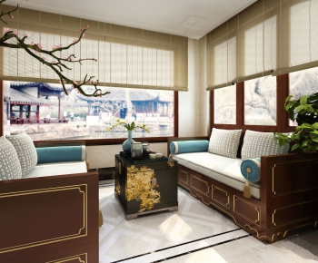 新中式红木休闲沙发茶几组合-ID:715570659