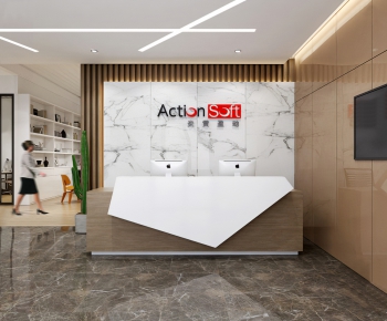 Modern Office Reception Desk-ID:276603336