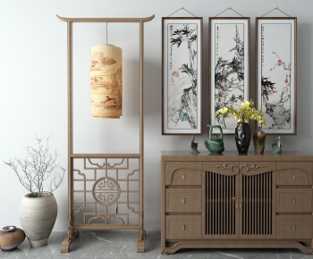 New Chinese Style Side Cabinet/Entrance Cabinet-ID:218229974