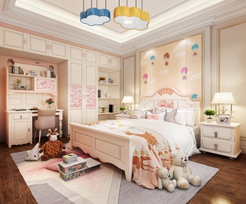Simple European Style Girl's Room Daughter's Room-ID:761224681