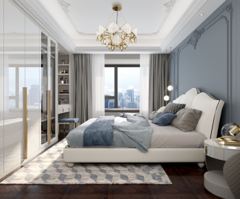 Simple European Style Bedroom-ID:544887939