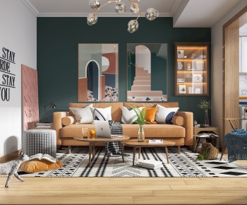 Nordic Style A Living Room-ID:397258956
