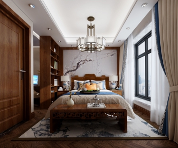 New Chinese Style Bedroom-ID:984249189