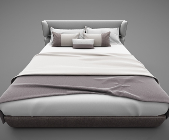 Modern Double Bed-ID:741823588