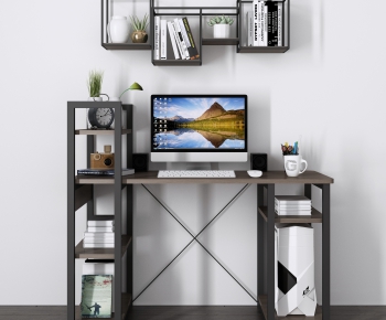Industrial Style Computer Desk-ID:784229895