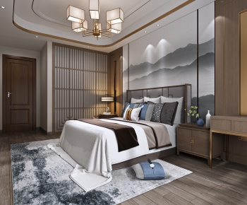 New Chinese Style Bedroom-ID:180492565