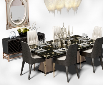 Post Modern Style Dining Table And Chairs-ID:151415538