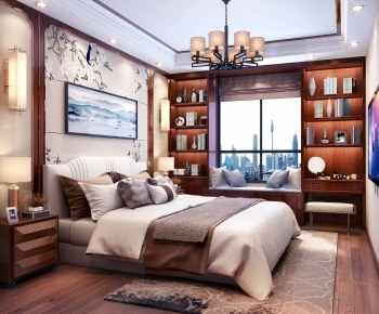 New Chinese Style Bedroom-ID:205869631