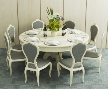 American Style Dining Table And Chairs-ID:657612831