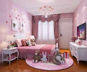 Simple European Style Girl's Room Daughter's Room-ID:900494917