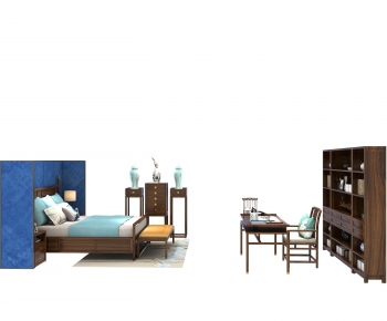 Chinese Style Double Bed-ID:313766631