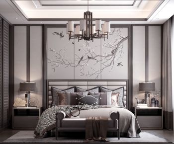 New Chinese Style Bedroom-ID:704527697