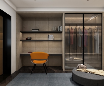 Modern Clothes Storage Area-ID:289363248